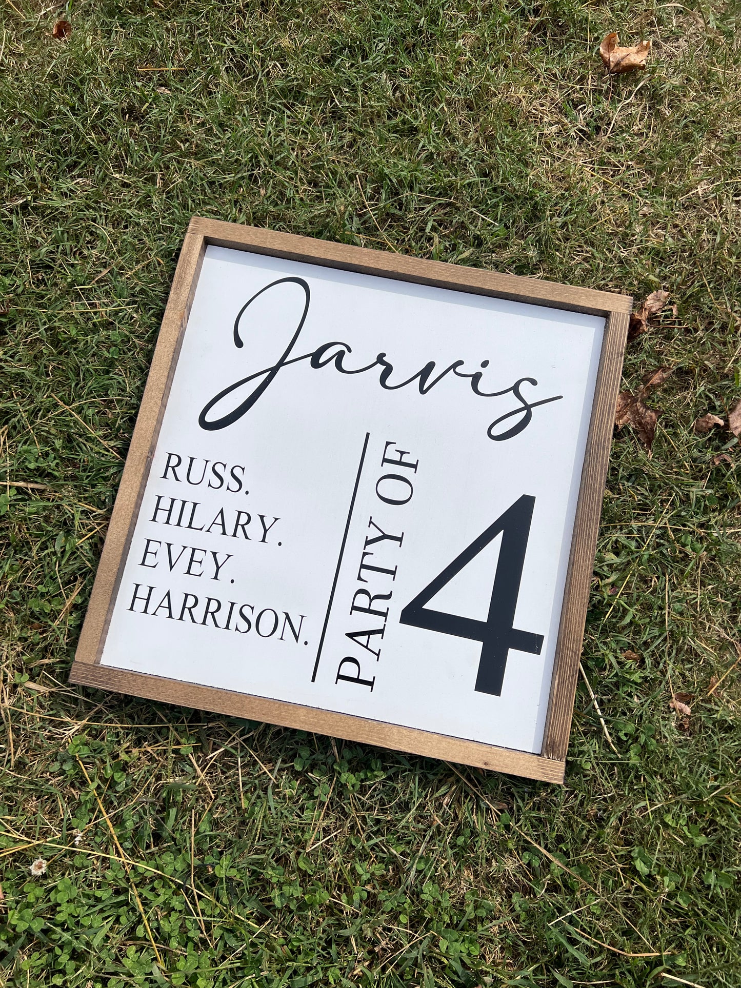 Last Name Party Of Sign