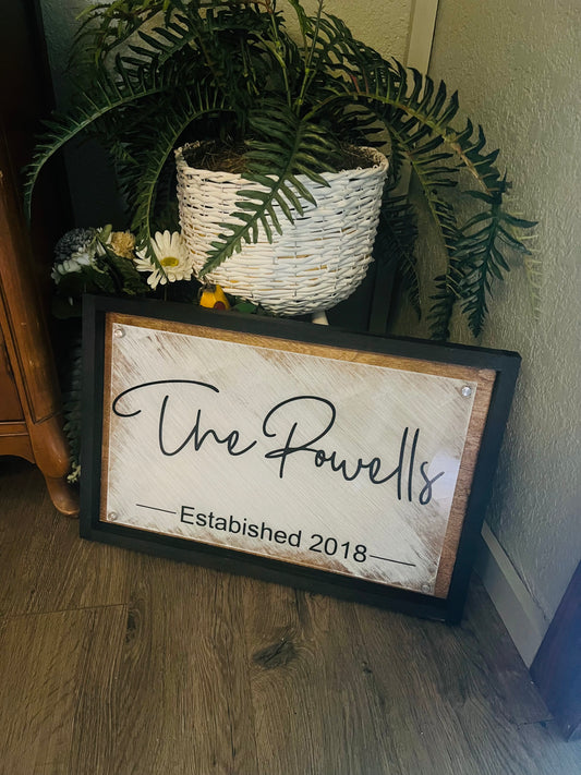 Beautiful raised acrylic/wood signs