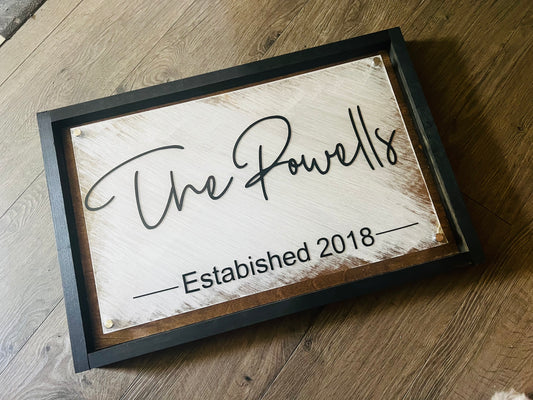 Beautiful raised acrylic/wood signs