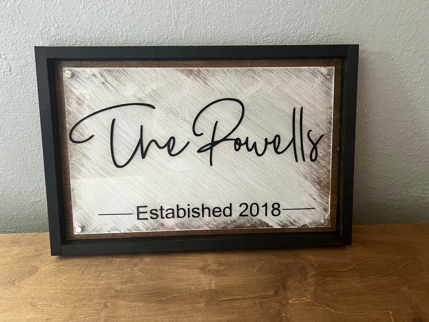 Beautiful raised acrylic/wood signs