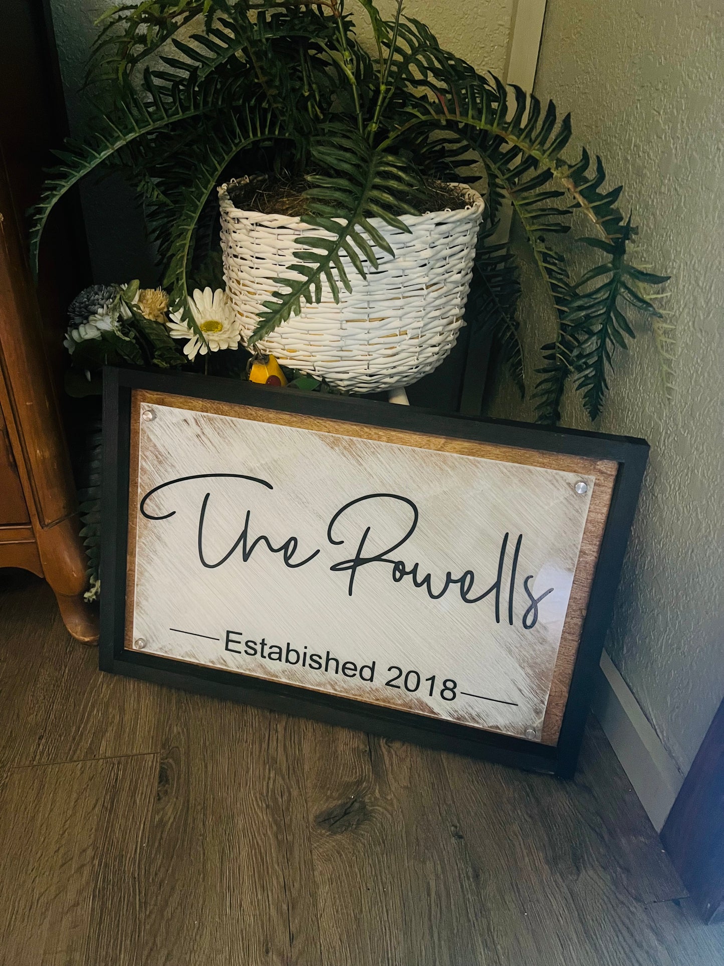 Beautiful raised acrylic/wood signs