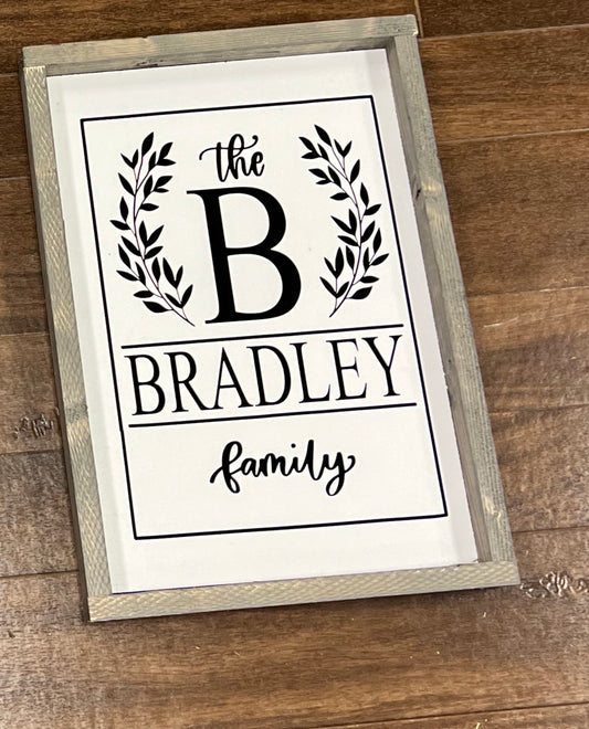 Last name sign